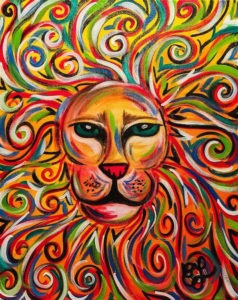 king of the jungle lion painting