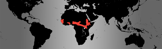 northern ground hornbill map