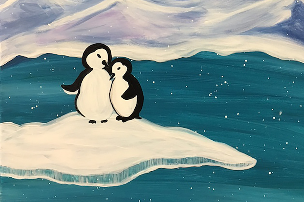 penguin painting