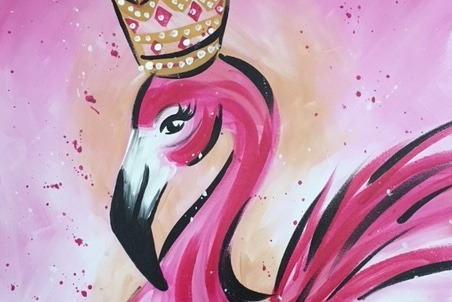 royal flamingo painting