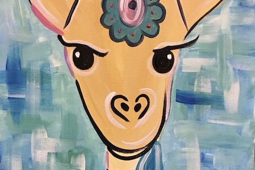 giraffe painting