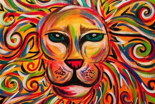 king of the jungle painting