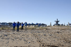 People standing on beach