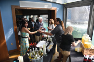 guests getting drinks at an event in Penguin Coast
